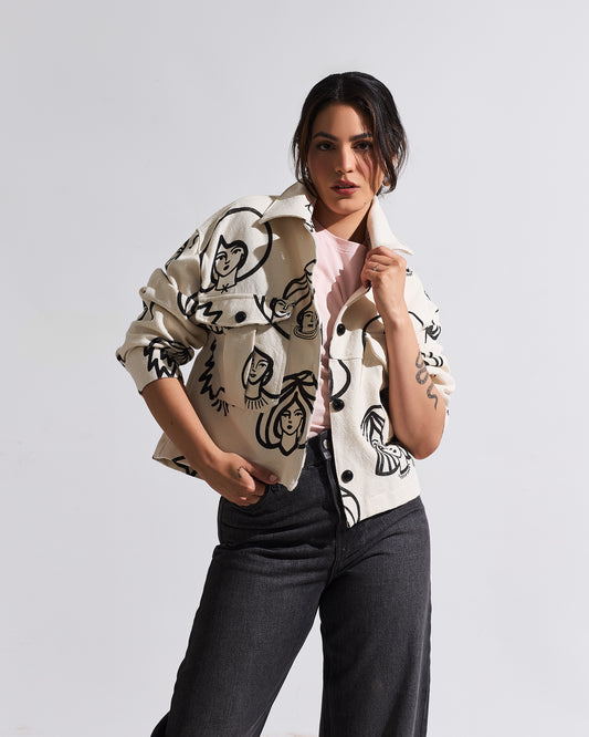 Chamarra SOBERANA - Crudo / Negro